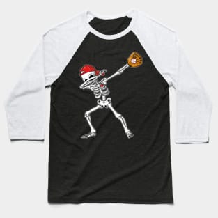 Dabbing Skeleton Baseball Funny Boys Halloween Gift Baseball T-Shirt